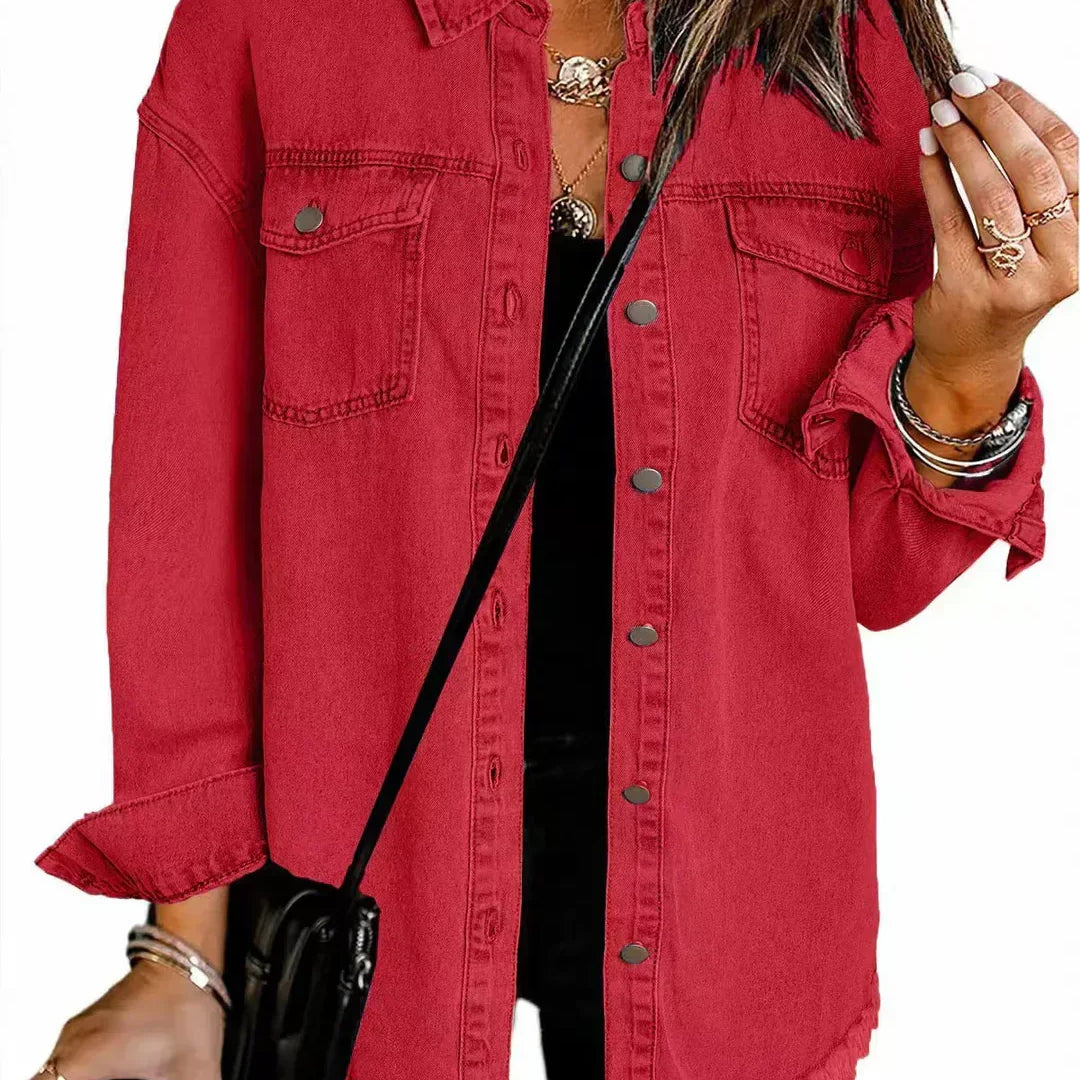 Stefania™ | Casaco jeans atemporal