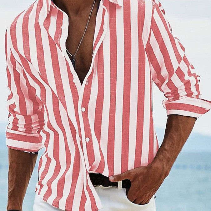Zack — Camisa às riscas de alta qualidade