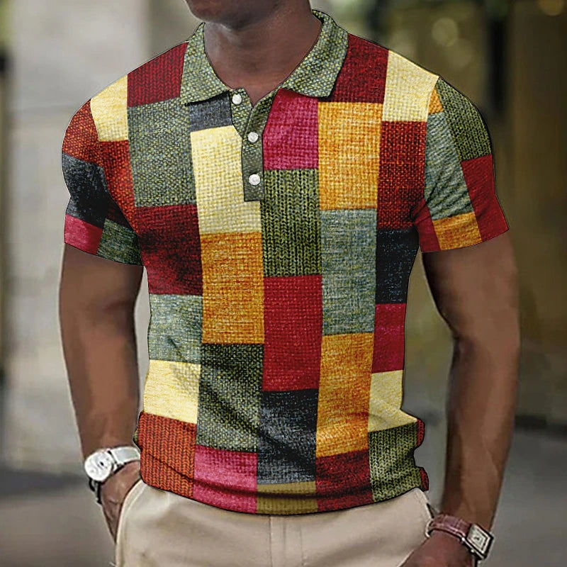 Raffaele™ Polo Multicolor de Estilo Moderno