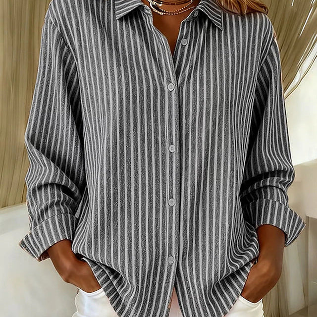 Jimena | Camisa Às Riscas com Botões