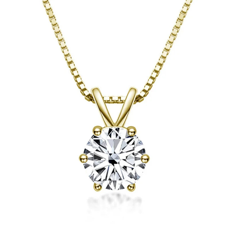 Colar Solitário Elegante com Moissanite