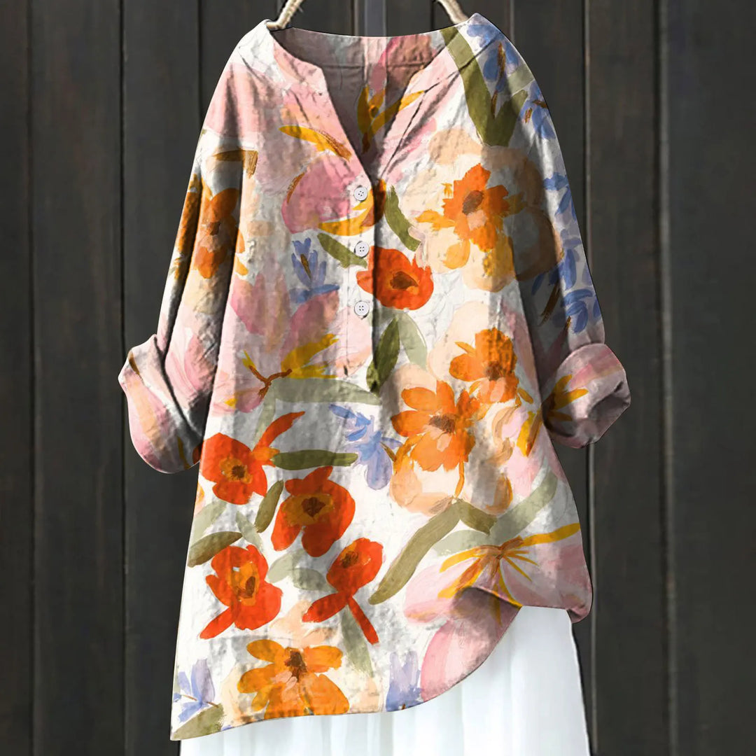 Michela™ — Camisa Floral de Corte Confortável