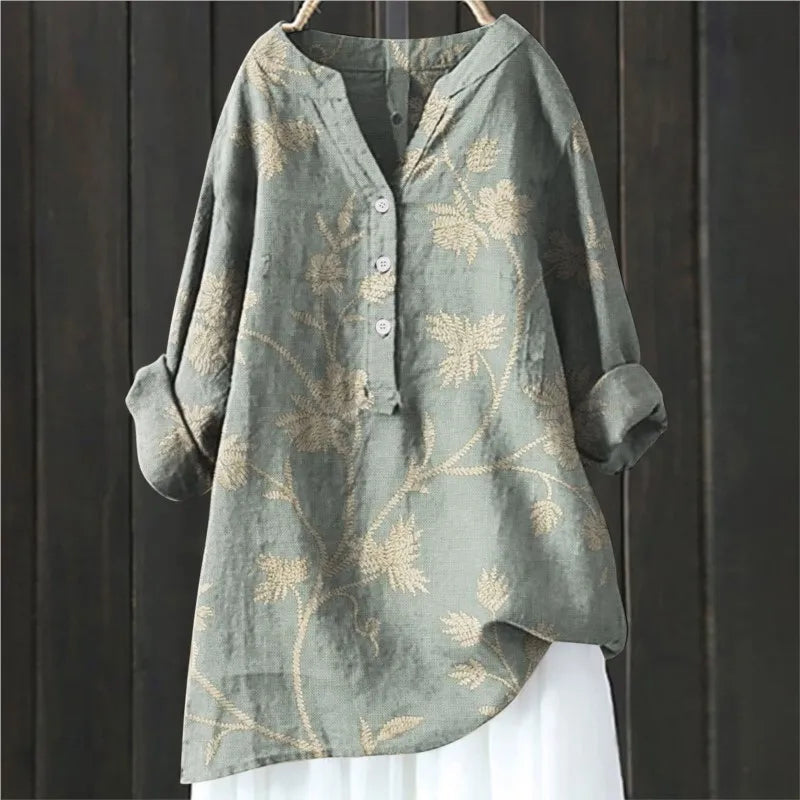 Michela™ — Camisa Floral de Corte Confortável