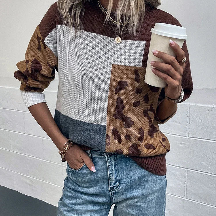 Le Clair | Camisola vintage em patchwork leopardo