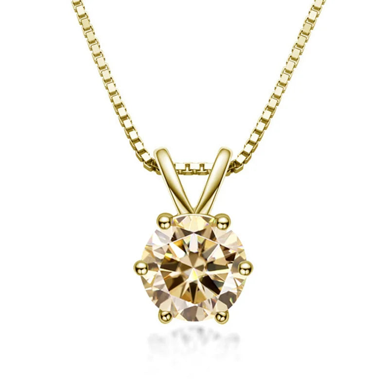 Colar Solitário Elegante com Moissanite