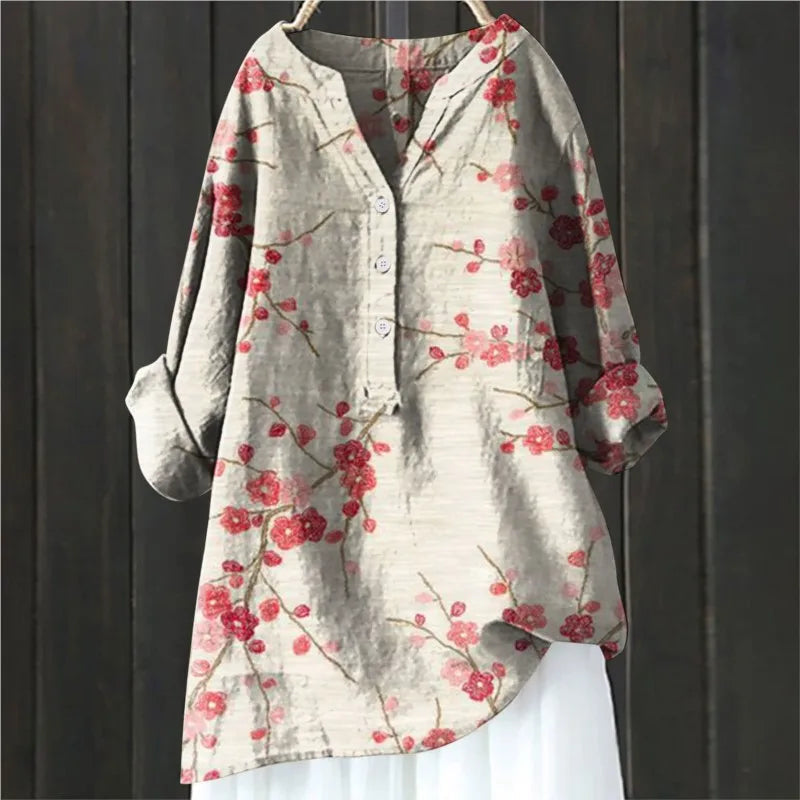 Michela™ — Camisa Floral de Corte Confortável