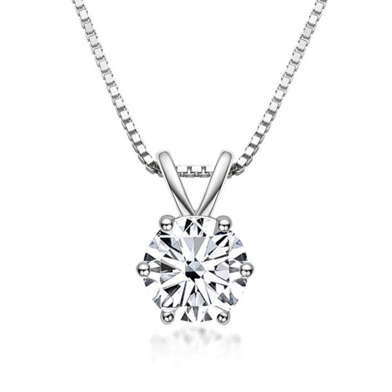 Colar Solitário Elegante com Moissanite