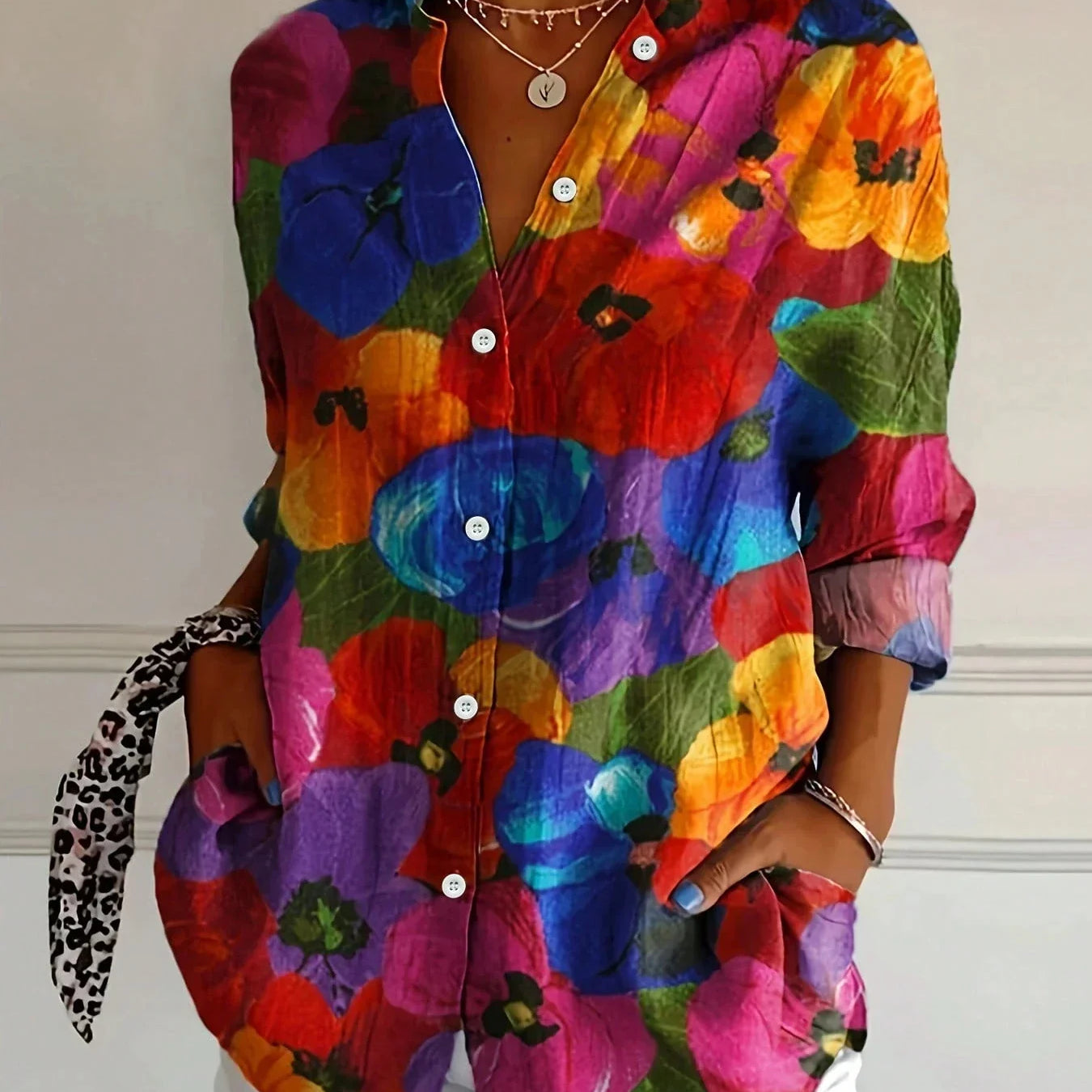 Annika — Blusa colorida com Estampado divertida