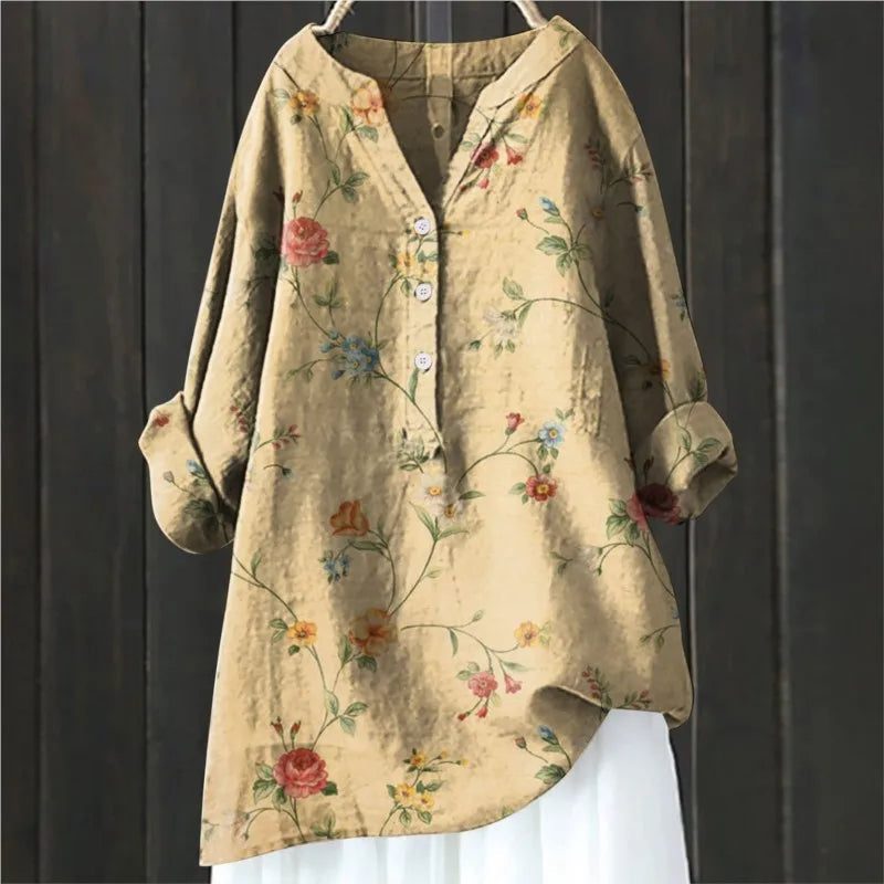 Michela™ — Camisa Floral de Corte Confortável