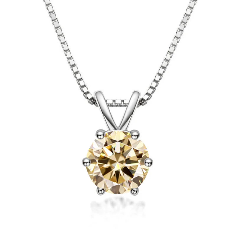 Colar Solitário Elegante com Moissanite
