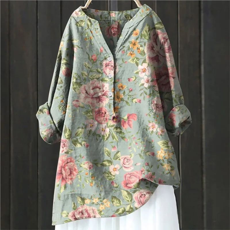 Michela™ — Camisa Floral de Corte Confortável