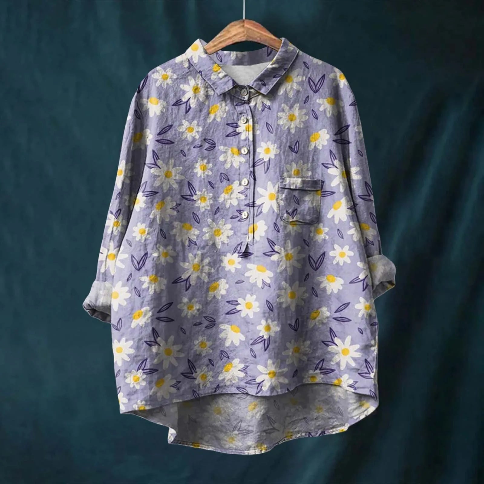 Mariangela — Camisa floral solta para ficar confortável