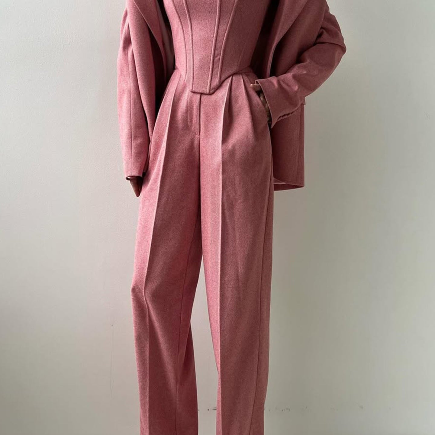 Dolce | Conjunto de três peças com blazer trespassado