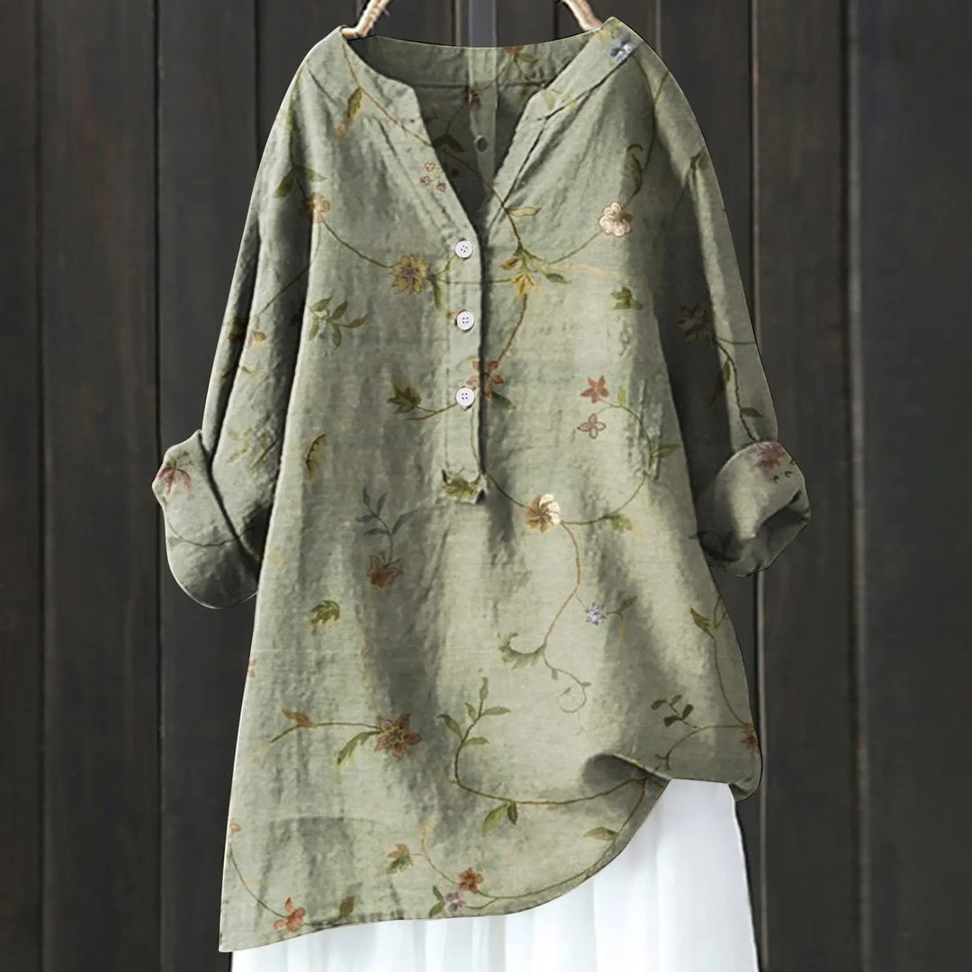 Michela™ — Camisa Floral de Corte Confortável