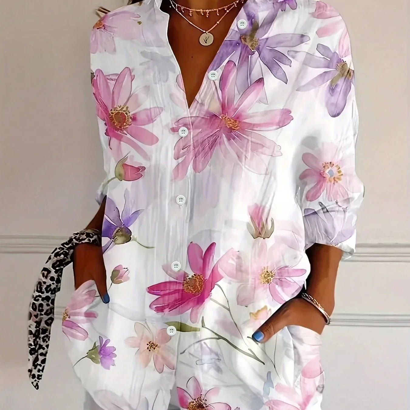Annika — Blusa colorida com Estampado divertida