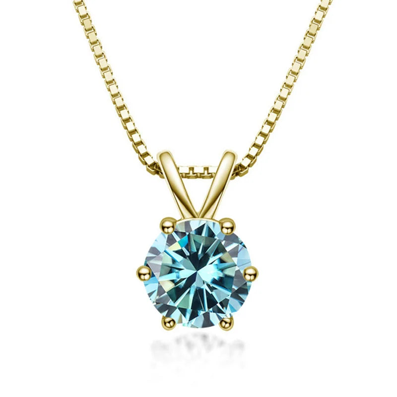Colar Solitário Elegante com Moissanite