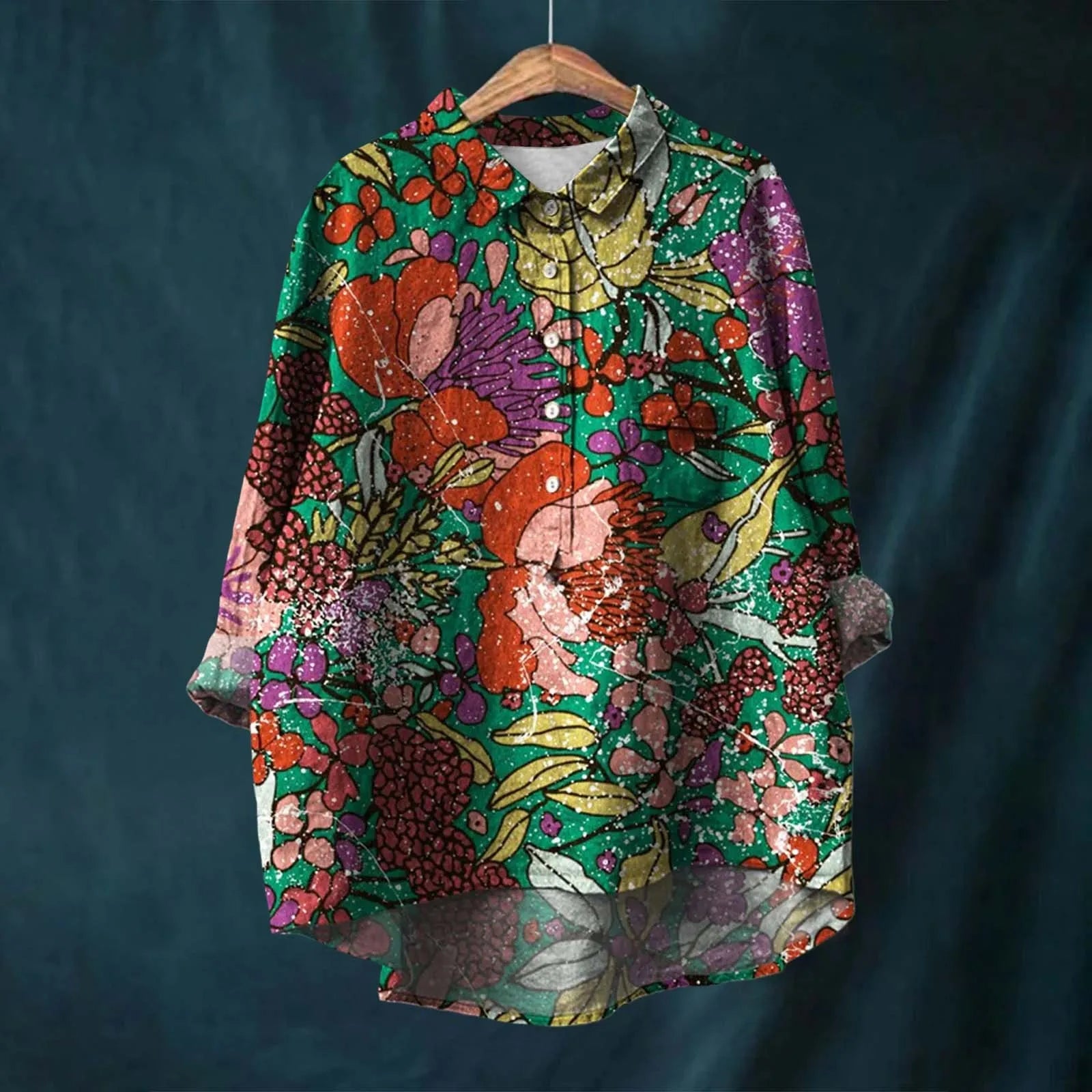 Mariangela — Camisa floral solta para ficar confortável