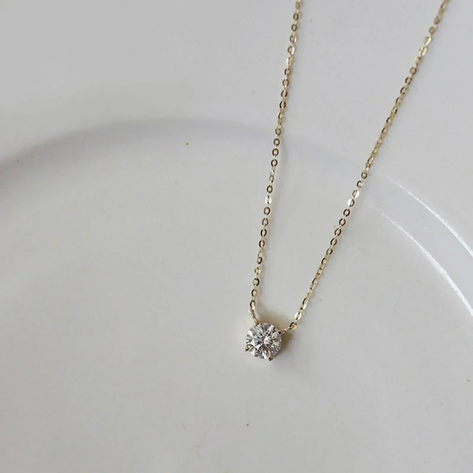 Colar Banhado a Ouro com Zircónios