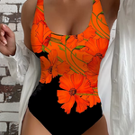 Lucyna — Fato de banho elegante com estampado floral