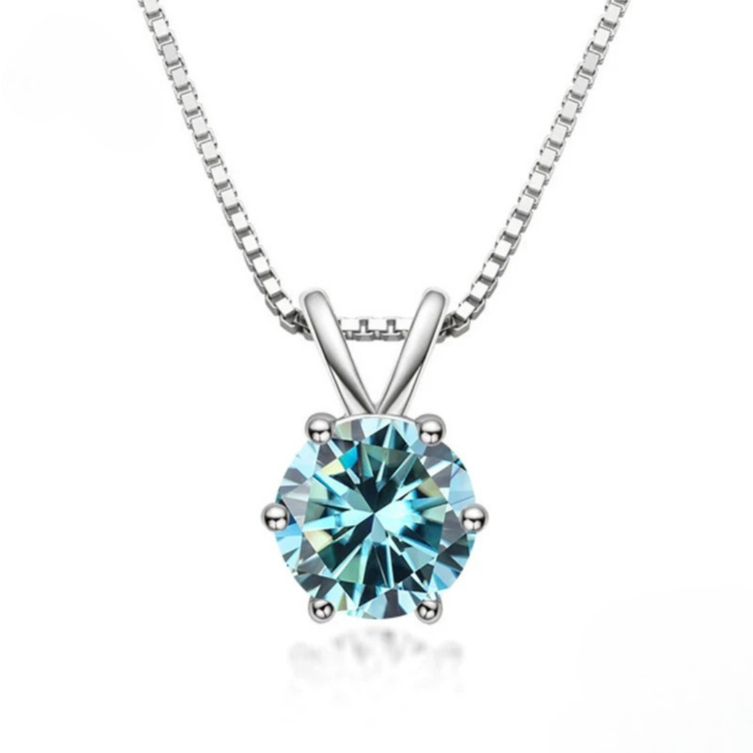 Colar Solitário Elegante com Moissanite