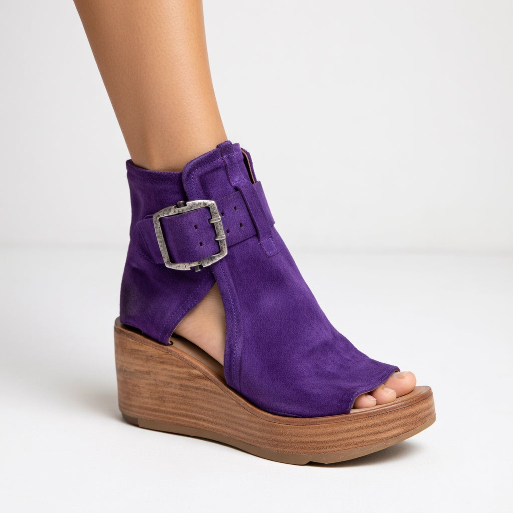 Orélisse - Botins compensados abertos estilo moderno para Mulher