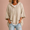 Poncho Claudia de malha com capuz, bege