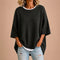 Poncho Stefania de malha, preto