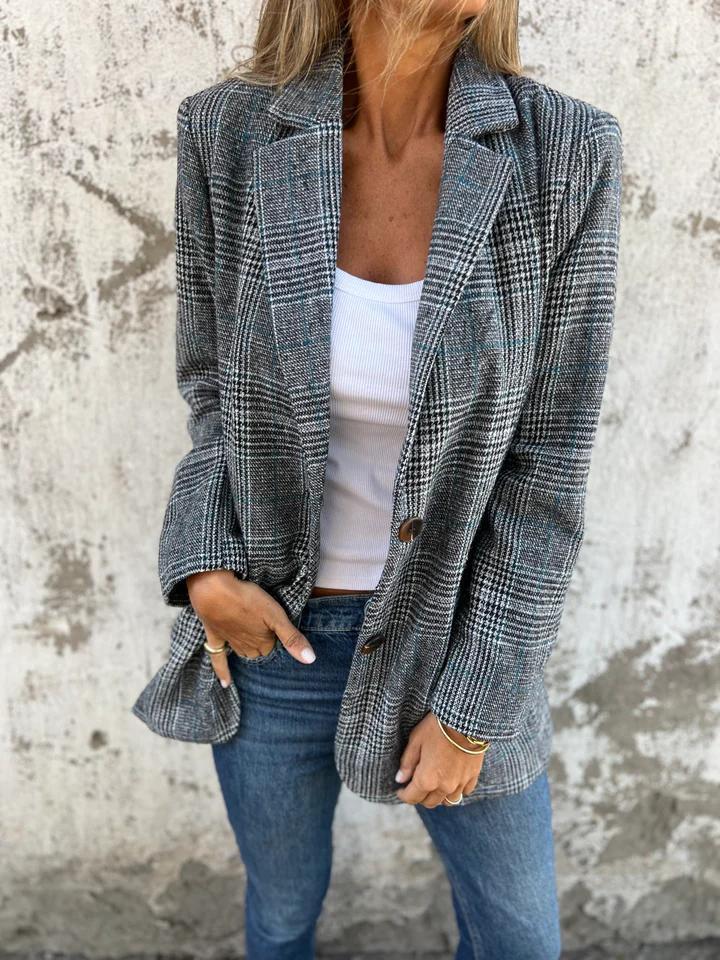 Alicja — Blazer elegante a quadrados