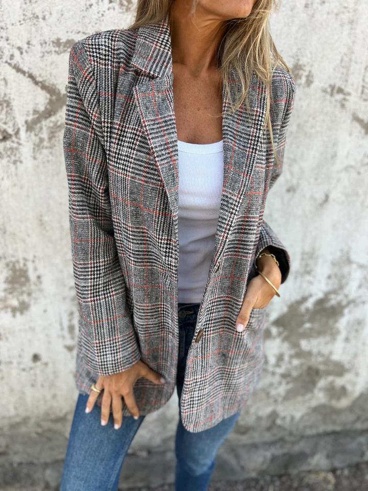 Alicja — Blazer elegante a quadrados