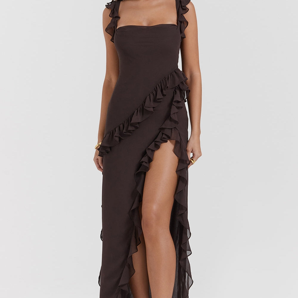Dalia | Vestido longo com babados