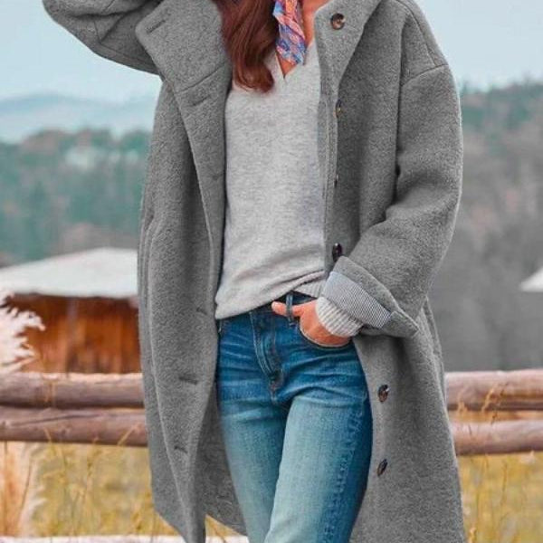 Amélia : Casaco de inverno comprido e elegante