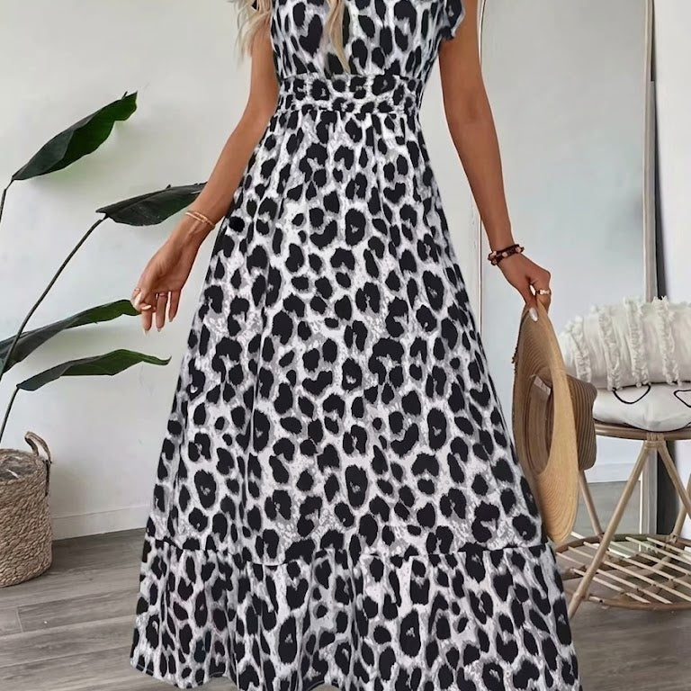 Candela - Vestido maxi barroco com decote em V para Mulher