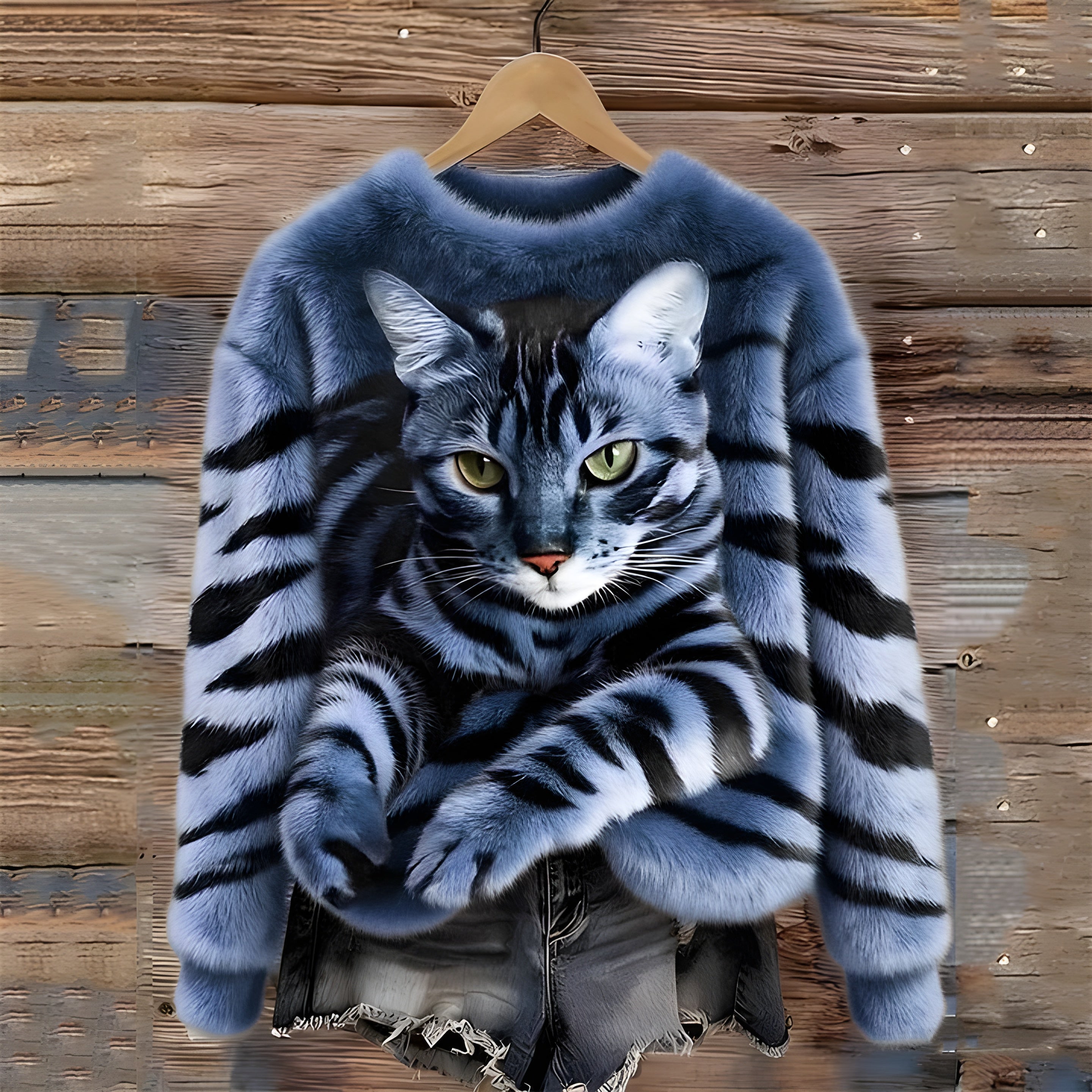 Gato — Camisola com Estampado de Gato