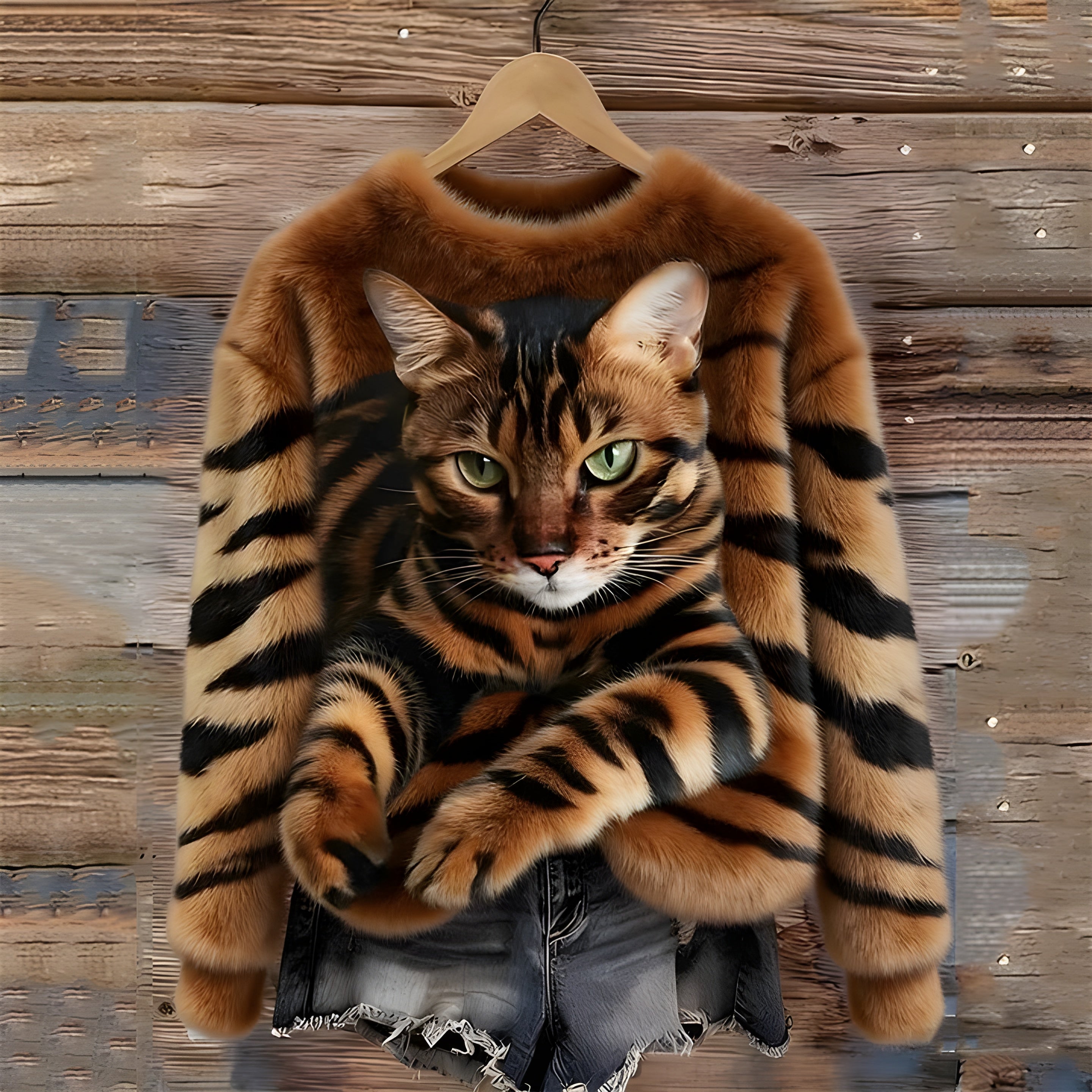 Gato — Camisola com Estampado de Gato