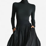 Cinzia – Vestido Maxi de Cintura Subida com Racha Lateral