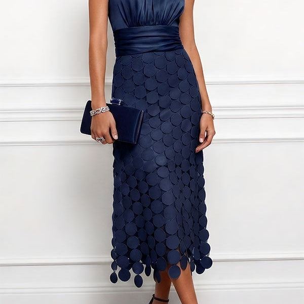 Lau - Vestido midi Céline elegante para cerimónia para Mulher