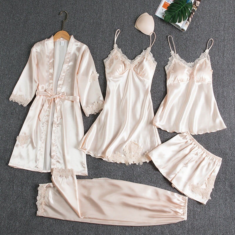 Helene | Conjunto de pijama de cinco peças