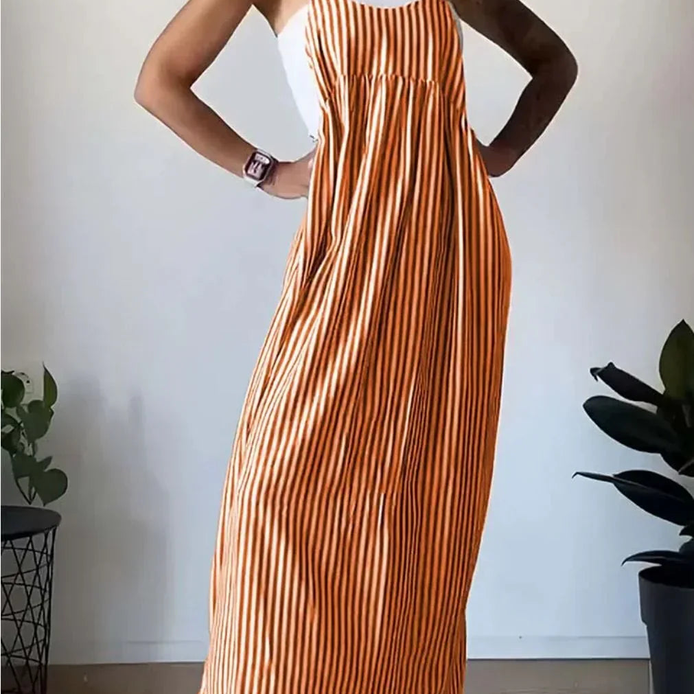 Camille | Macacão casual às riscas