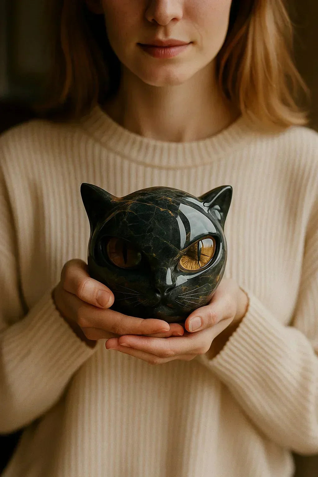 NyxCharm — Escultura Decorativa de Gato Preto