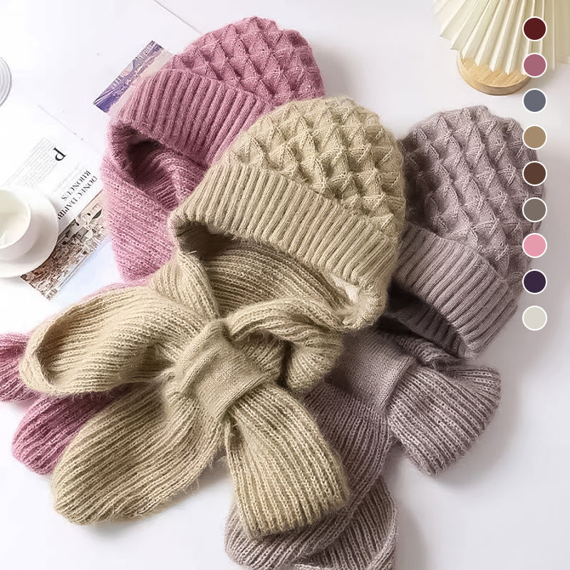 Polar — Gorro e cachecol corta-vento forrados em polar