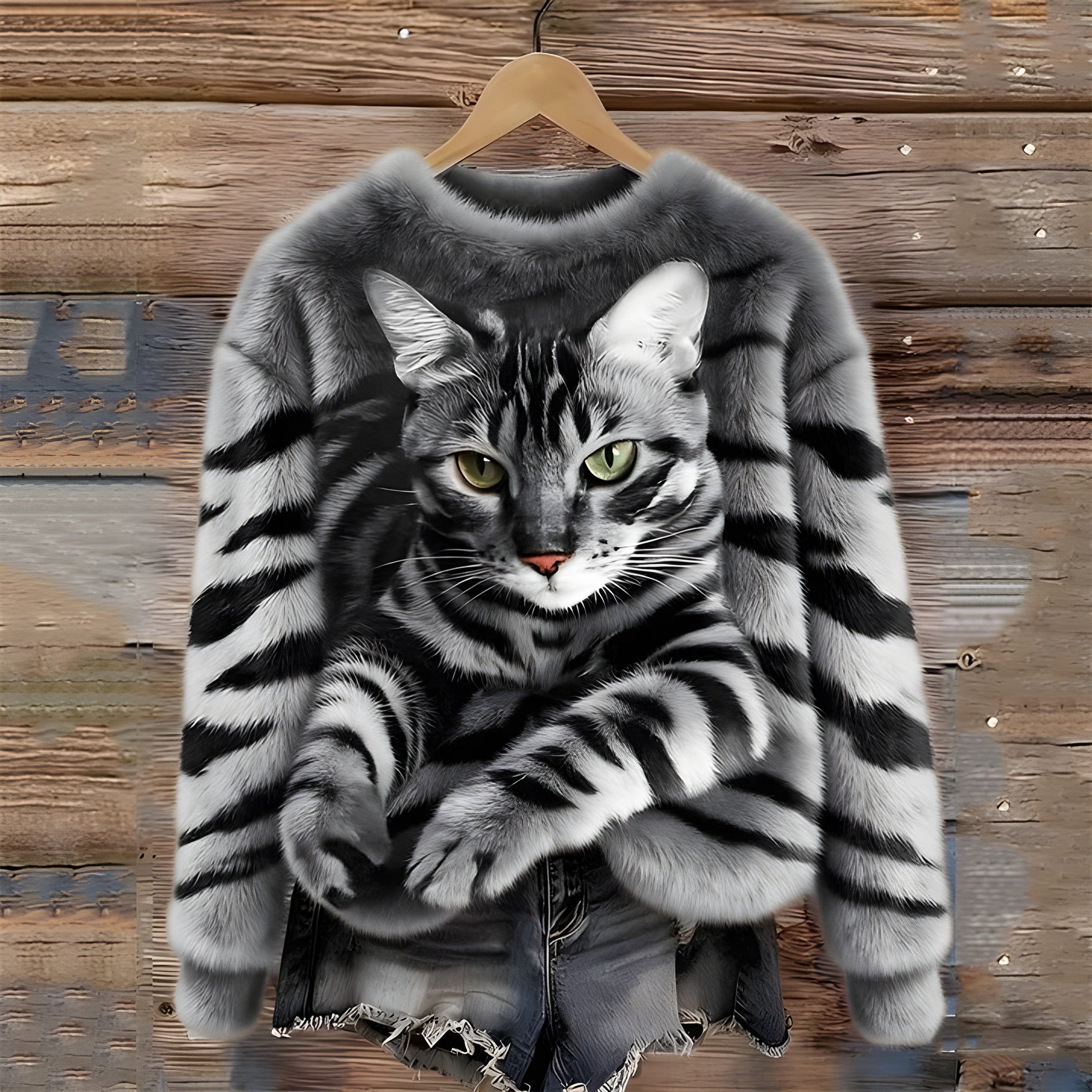 Gato — Camisola com Estampado de Gato
