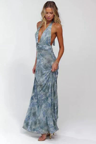 Camoni — Vestido Maxi com Estampado às Bolinhas