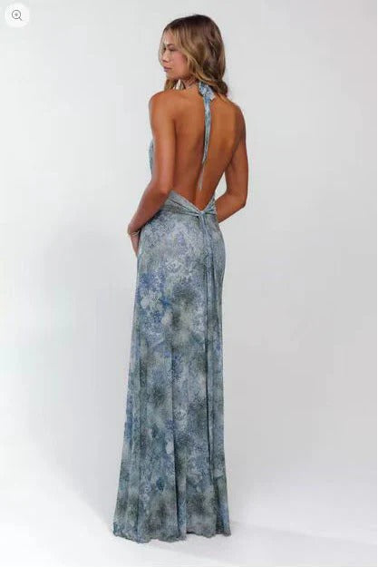 Camoni — Vestido Maxi com Estampado às Bolinhas