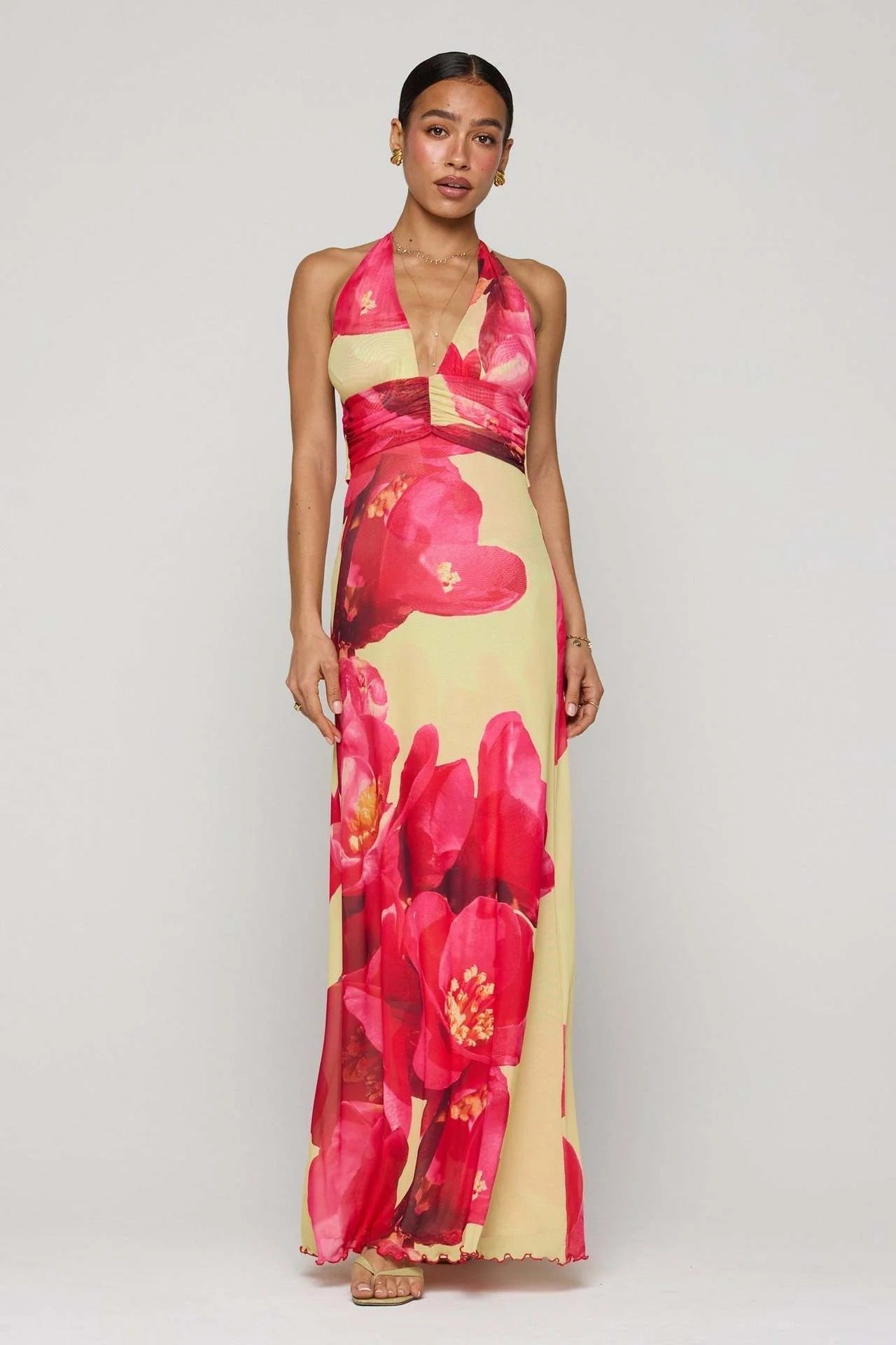 Camoni — Vestido Maxi com Estampado às Bolinhas