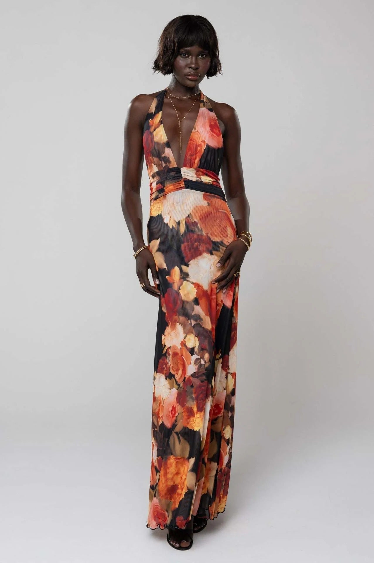 Camoni — Vestido Maxi com Estampado às Bolinhas