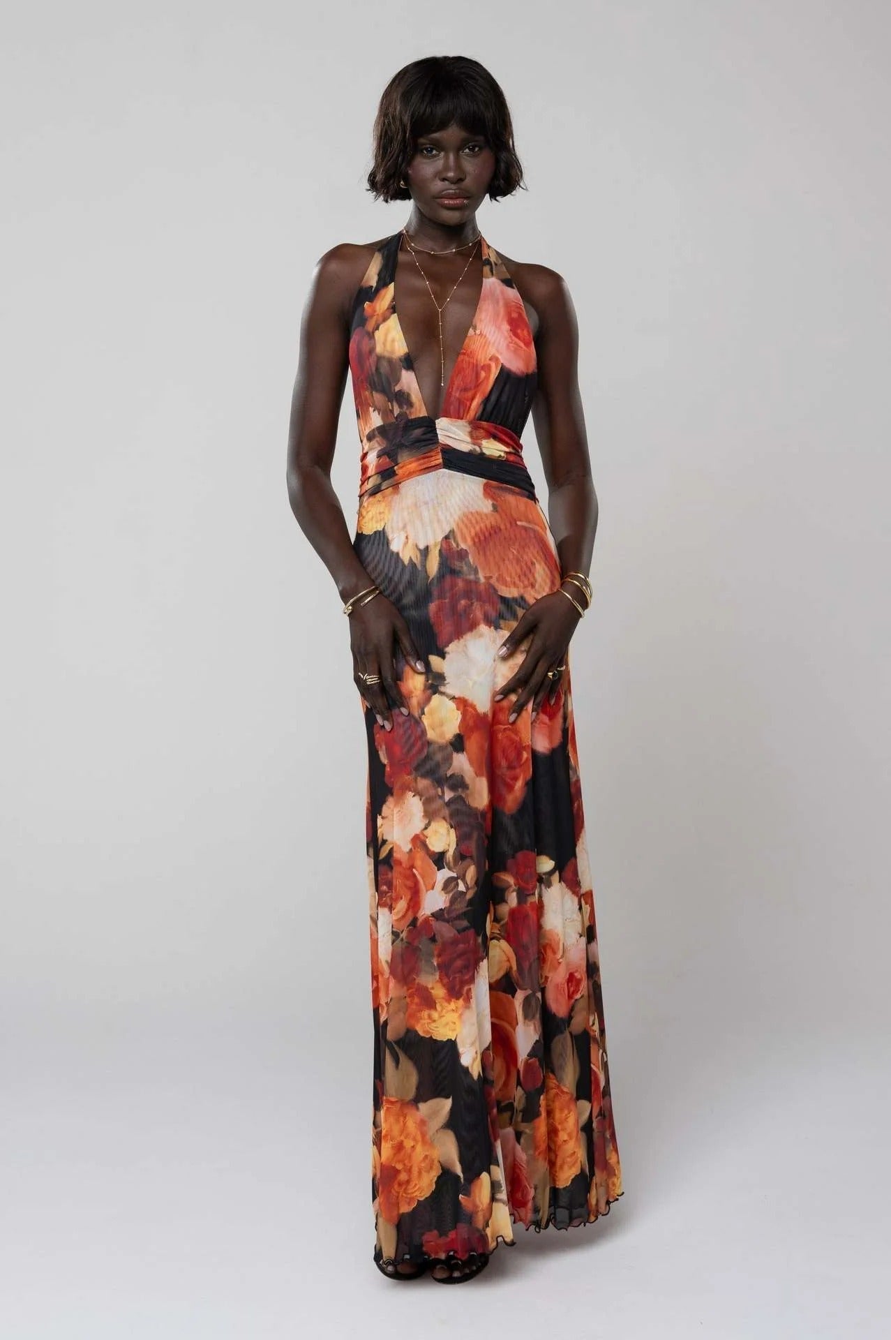 Camoni — Vestido Maxi com Estampado às Bolinhas
