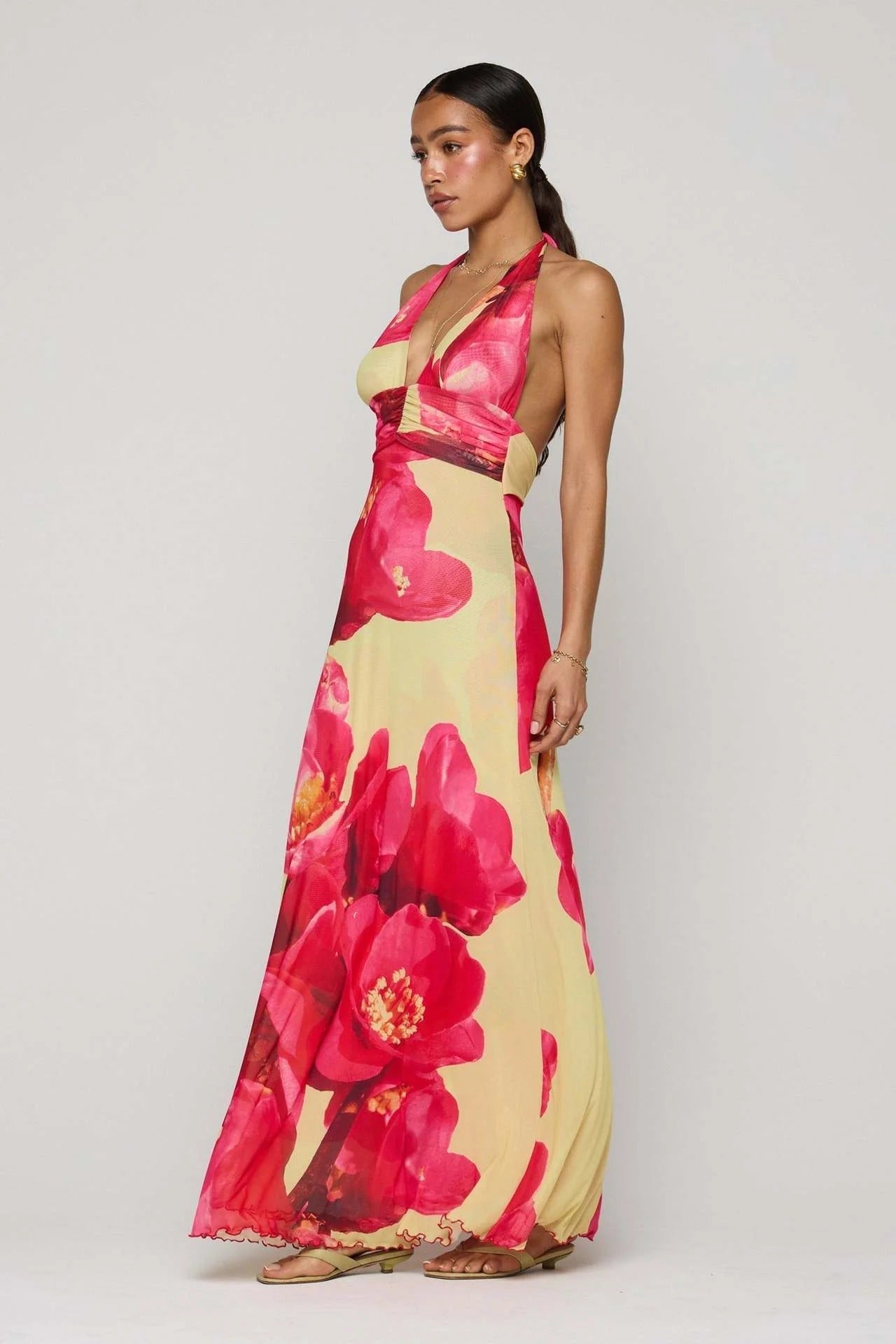 Camoni — Vestido Maxi com Estampado às Bolinhas