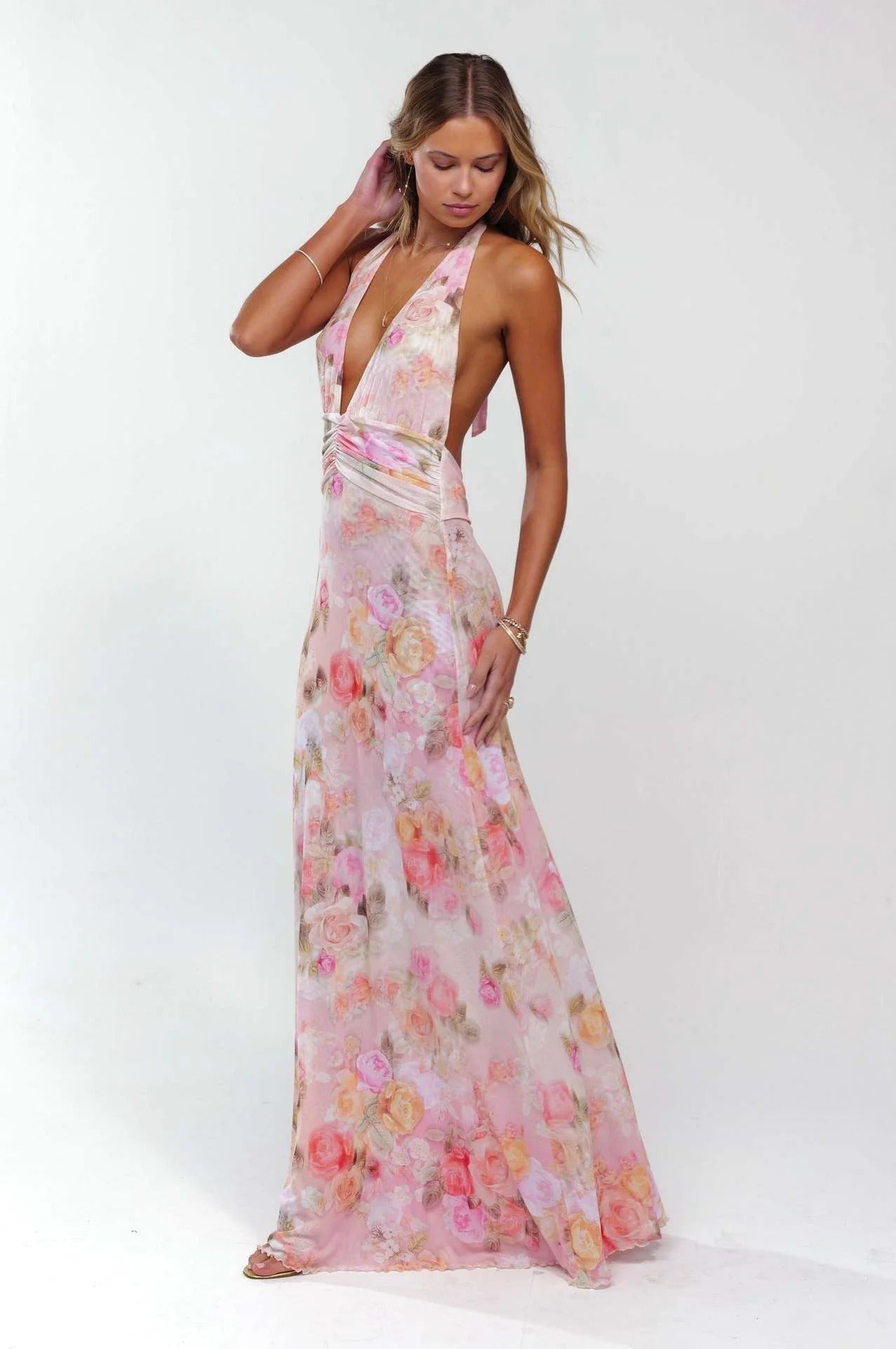 Camoni — Vestido Maxi com Estampado às Bolinhas