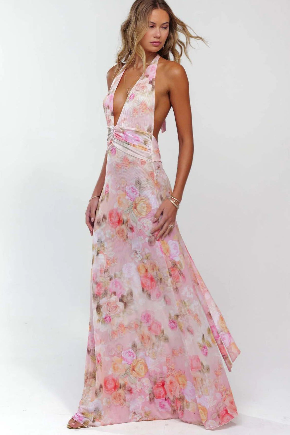 Camoni — Vestido Maxi com Estampado às Bolinhas