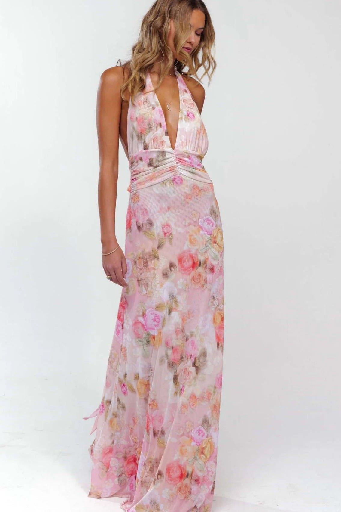 Camoni — Vestido Maxi com Estampado às Bolinhas